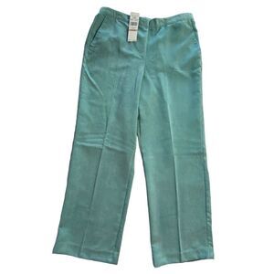 Alfred Dunner Women’s Size 12 Plush Ave Pants in Seafoam Green